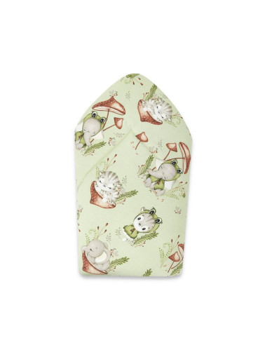 BN-6426972023337,Qmini - Paturica de infasat cu doua fete, Cu multiple utilizari, Cu inchidere arici velcro, Dimensiune 75x75 cm