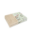 BN-6426972023443,Qmini - Paturica pufoasa cu doua fete, Dimensiune 75x100 cm, Din tesatura Minky si bumbac, Materiale certificat