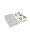 BN-6426972023740,Qmini - Paturica pufoasa cu doua fete, Dimensiune 75x100 cm, Din tesatura Minky si bumbac, Materiale certificat