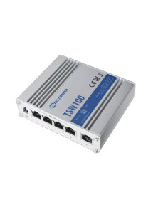 TSW100,TELTONIKA TSW100 INDUSTRIAL UNMANAGED POE SWITCH 4 PORTS POE 802.3AF/AT 60W, "TSW100"