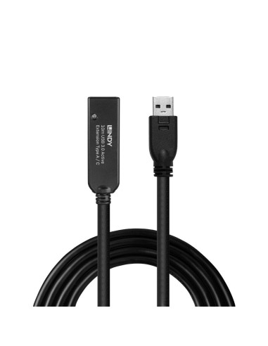 LY-43376,Lindy 43376, 10 m, USB A, USB C, USB 3.2 Gen 1 (3.1 Gen 1), 5000 Mbit/s, Negru