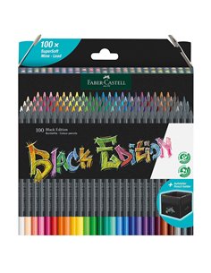 FC116411,Creioane colorate 100 bucati/set, Black Edition Faber-Castell