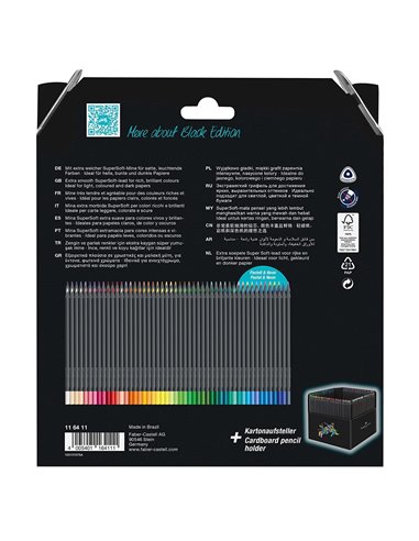 FC116411,Creioane colorate 100 bucati/set, Black Edition Faber-Castell