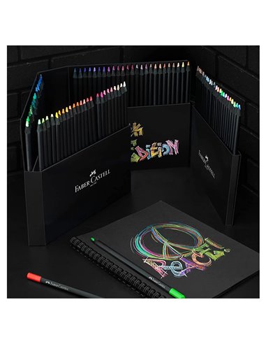 FC116411,Creioane colorate 100 bucati/set, Black Edition Faber-Castell