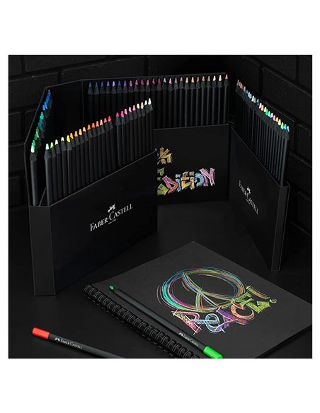 FC116411,Creioane colorate 100 bucati/set, Black Edition Faber-Castell