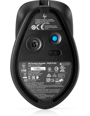 2LX92AA#ABB,HP Mouse ENVY 500 reincarcabil, Ambidextru, Cu laser, RF fara fir, 1600 DPI, Negru, Gri