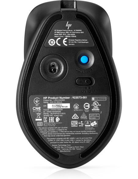 2LX92AA#ABB,HP Mouse ENVY 500 reincarcabil, Ambidextru, Cu laser, RF fara fir, 1600 DPI, Negru, Gri