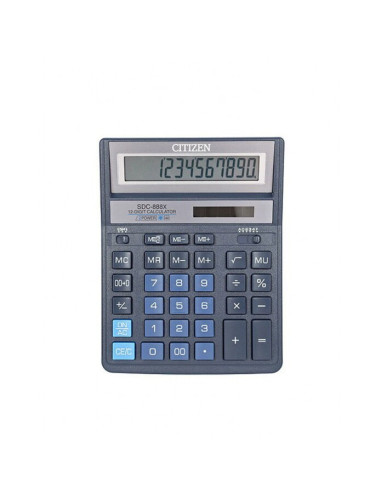 SDC888XBL,Calculator de birou CITIZEN 12 digiti, "SDC888XBL", Albastru