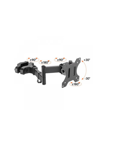 ICA-LCD110BK,Suport pentru TV / LCD/ LED de perete, brat 3 articulatii, Techly, 17-32 inch, mobil, Negru, ICA-LCD 110BK