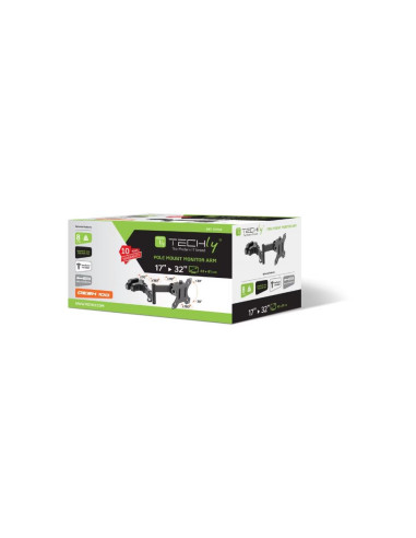 ICA-LCD110BK,Suport pentru TV / LCD/ LED de perete, brat 3 articulatii, Techly, 17-32 inch, mobil, Negru, ICA-LCD 110BK