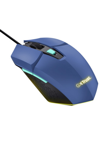 TR-25067,Mouse Trust GXT109B FELOX, Ambidextru, USB Tip-A, 6400 DPI, Albastru