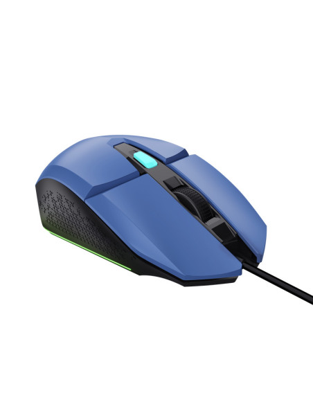TR-25067,Mouse Trust GXT109B FELOX, Ambidextru, USB Tip-A, 6400 DPI, Albastru