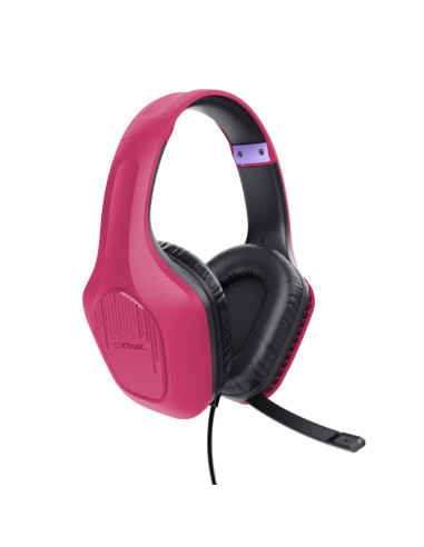 TR-25179,Kit Trust GXT790P TRIDOX 3-IN-1 - Mouse Optic, USB, Pink + Casti cu microfon, USB, Roz + Mouse Pad, Negru