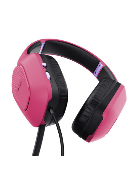 TR-25179,Kit Trust GXT790P TRIDOX 3-IN-1 - Mouse Optic, USB, Pink + Casti cu microfon, USB, Roz + Mouse Pad, Negru