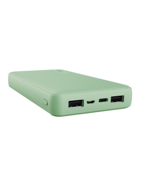 TR-25027,Baterie portabila Trust Primo Ultra-thin Eco, 20000mAh, 2x USB, 1x MicroUSB, 1x USB-C, Verde
