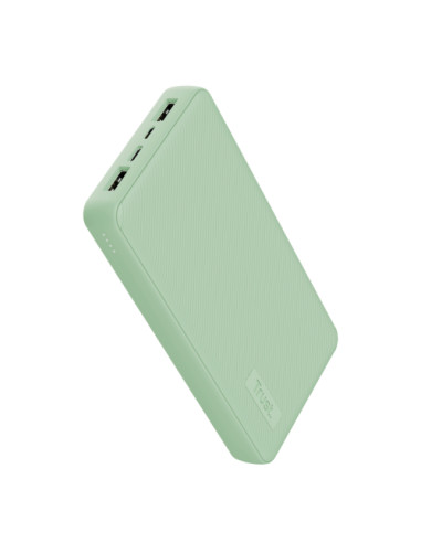 TR-25027,Baterie portabila Trust Primo Ultra-thin Eco, 20000mAh, 2x USB, 1x MicroUSB, 1x USB-C, Verde