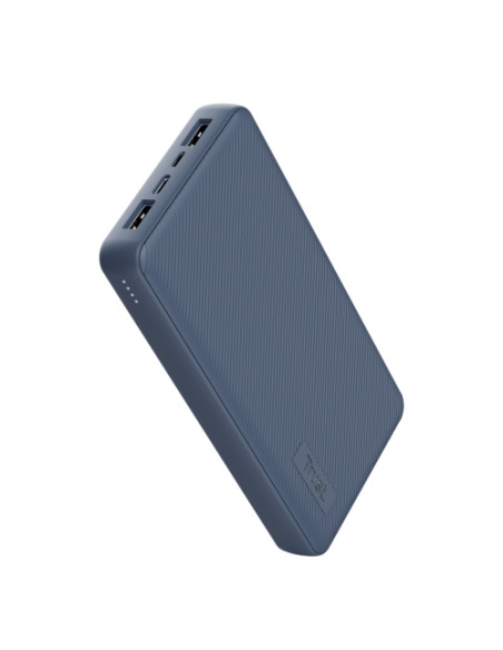 TR-25026,Baterie portabila Trust Primo Ultra-thin Eco, 20000mAh, 2x USB, 1x MicroUSB, 1x USB-C, Albastru