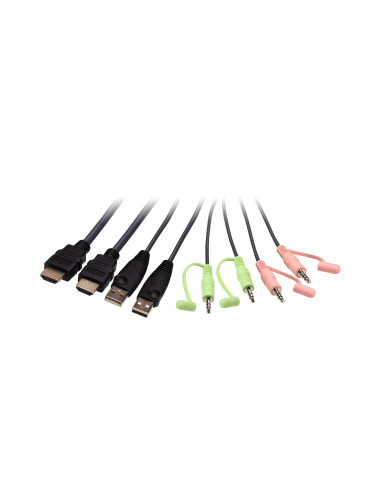 CS22H,KVM switch ATEN CS22H, 4096 x 2160 Pixel, 4K Ultra HD, 3,47 W, Negru