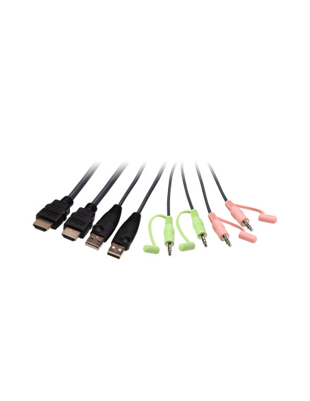 CS22H,KVM switch ATEN CS22H, 4096 x 2160 Pixel, 4K Ultra HD, 3,47 W, Negru