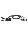 CS22HF,KVM switch ATEN CS22HF, 1920 x 1200 Pixel, Full HD, 1,5 W, Negru