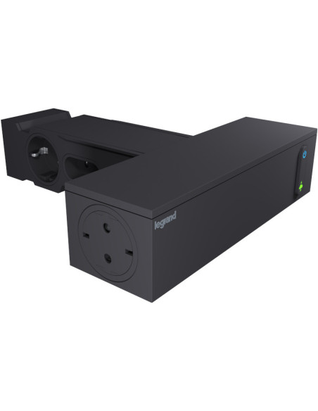 LN694515,Priza/prelungitor Legrand 8x Schuko, 2m, negru, pentru TV-Multimedia
