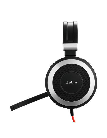 7899-823-109,Casti cu microfon Jabra Evolve 80 MS, USB-A/3.5mm jack, Black-Red