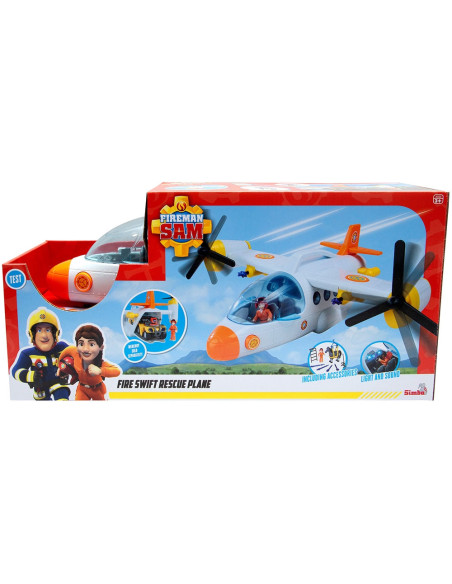 S109252615038,Avion Simba Fireman Sam Swift Rescue 42 cm cu figurine si accesorii