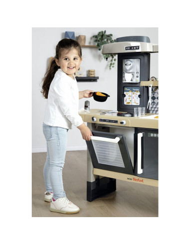 S7600312308,Bucatarie Smoby Tefal Evolutive albastru cu accesorii