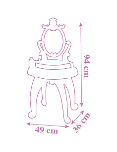 S7600320250,Jucarie Smoby Masuta de machiaj Disney Princess 2 in 1 roz cu accesorii 2