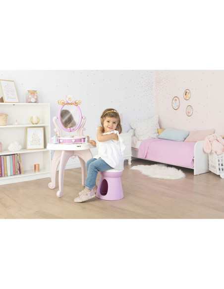 S7600320250,Jucarie Smoby Masuta de machiaj Disney Princess 2 in 1 roz cu accesorii