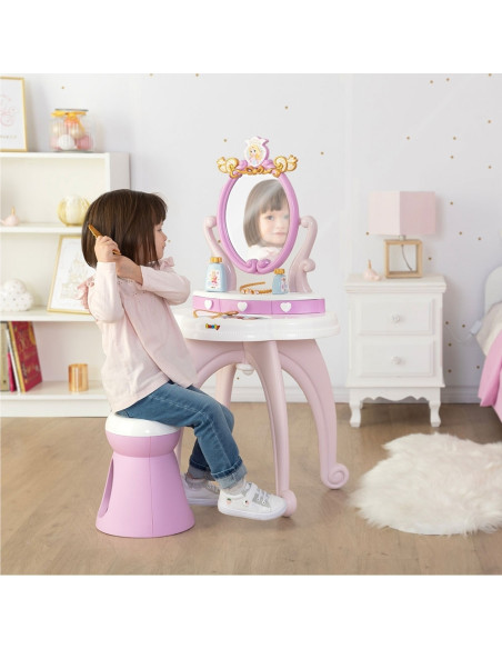 S7600320250,Jucarie Smoby Masuta de machiaj Disney Princess 2 in 1 roz cu accesorii
