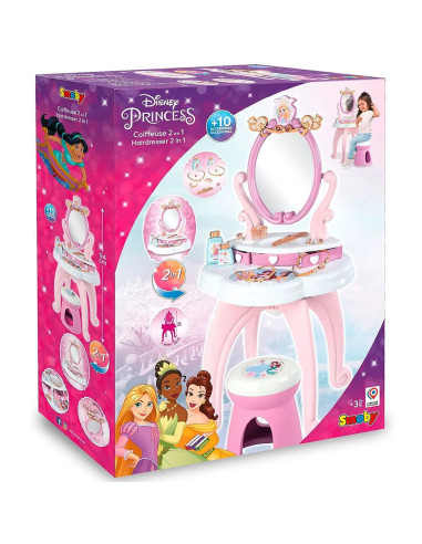 S7600320250,Jucarie Smoby Masuta de machiaj Disney Princess 2 in 1 roz cu accesorii