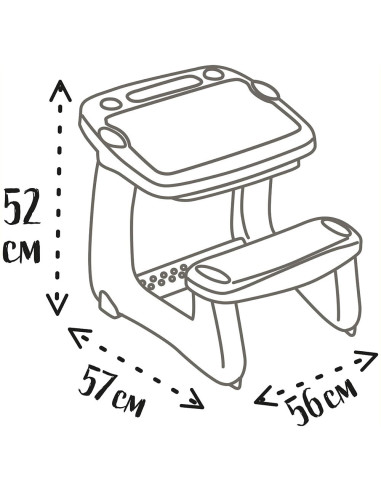 S7600420224,Banca scolara Smoby Magical Desk cu accesorii