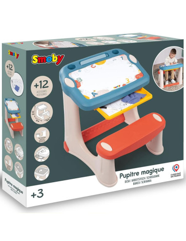S7600420224,Banca scolara Smoby Magical Desk cu accesorii