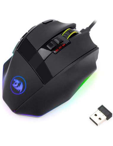 M801P-RGB,Mouse gaming wireless si cu fir Redragon Sniper Pro negru iluminare RGB