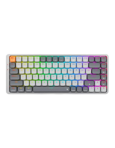 K652GG-RGB-PRO,Tastatura gaming mecanica Bluetooth cu fir si wireless Redragon Azure gri iluminare RGB switch-uri rosii