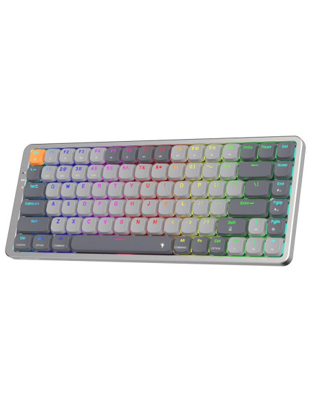 K652GG-RGB-PRO,Tastatura gaming mecanica Bluetooth cu fir si wireless Redragon Azure gri iluminare RGB switch-uri rosii