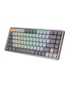 K652GG-RGB-PRO,Tastatura gaming mecanica Bluetooth cu fir si wireless Redragon Azure gri iluminare RGB switch-uri rosii