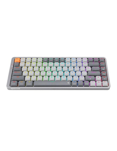 K652GG-RGB-PRO,Tastatura gaming mecanica Bluetooth cu fir si wireless Redragon Azure gri iluminare RGB switch-uri rosii