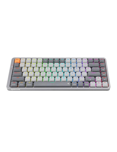 K652GG-RGB-PRO,Tastatura gaming mecanica Bluetooth cu fir si wireless Redragon Azure gri iluminare RGB switch-uri rosii