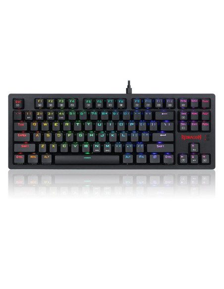 K598P-KBS,Tastatura gaming Bluetooth cu fir si wireless Redragon Karma neagra iluminare RGB switch-uri albastre