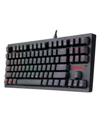K598P-KBS,Tastatura gaming Bluetooth cu fir si wireless Redragon Karma neagra iluminare RGB switch-uri albastre