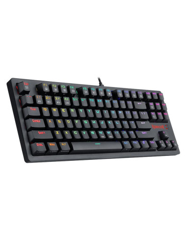 K598P-KBS,Tastatura gaming Bluetooth cu fir si wireless Redragon Karma neagra iluminare RGB switch-uri albastre