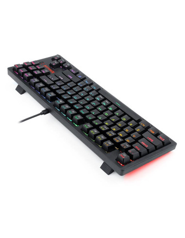 K598P-KBS,Tastatura gaming Bluetooth cu fir si wireless Redragon Karma neagra iluminare RGB switch-uri albastre