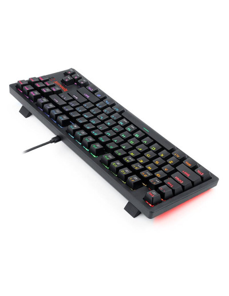 K598P-KBS,Tastatura gaming Bluetooth cu fir si wireless Redragon Karma neagra iluminare RGB switch-uri albastre