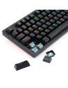 K598P-KBS,Tastatura gaming Bluetooth cu fir si wireless Redragon Karma neagra iluminare RGB switch-uri albastre