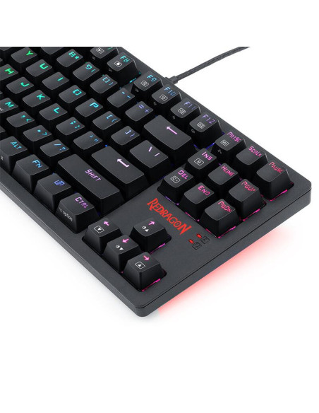 K598P-KBS,Tastatura gaming Bluetooth cu fir si wireless Redragon Karma neagra iluminare RGB switch-uri albastre