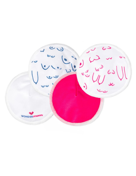 TN-23109,Set 8 protectii pentru san refolosibile, din bambus, WonderMom