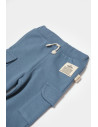UP-BC-CSY8017-6,Pantaloni cu buzunare laterale, Two thread, 100%bumbac organic - Indigo, BabyCosy (Marime: 6-9 luni)