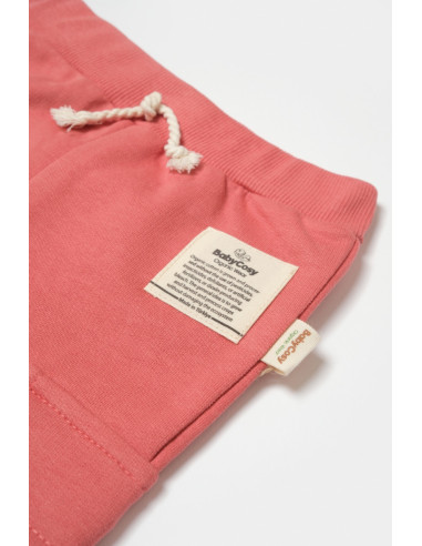 UP-BC-CSY8018-3,Pantaloni cu buzunare laterale, Two thread, 100%bumbac organic - Rose, BabyCosy (Marime: 3-6 Luni)